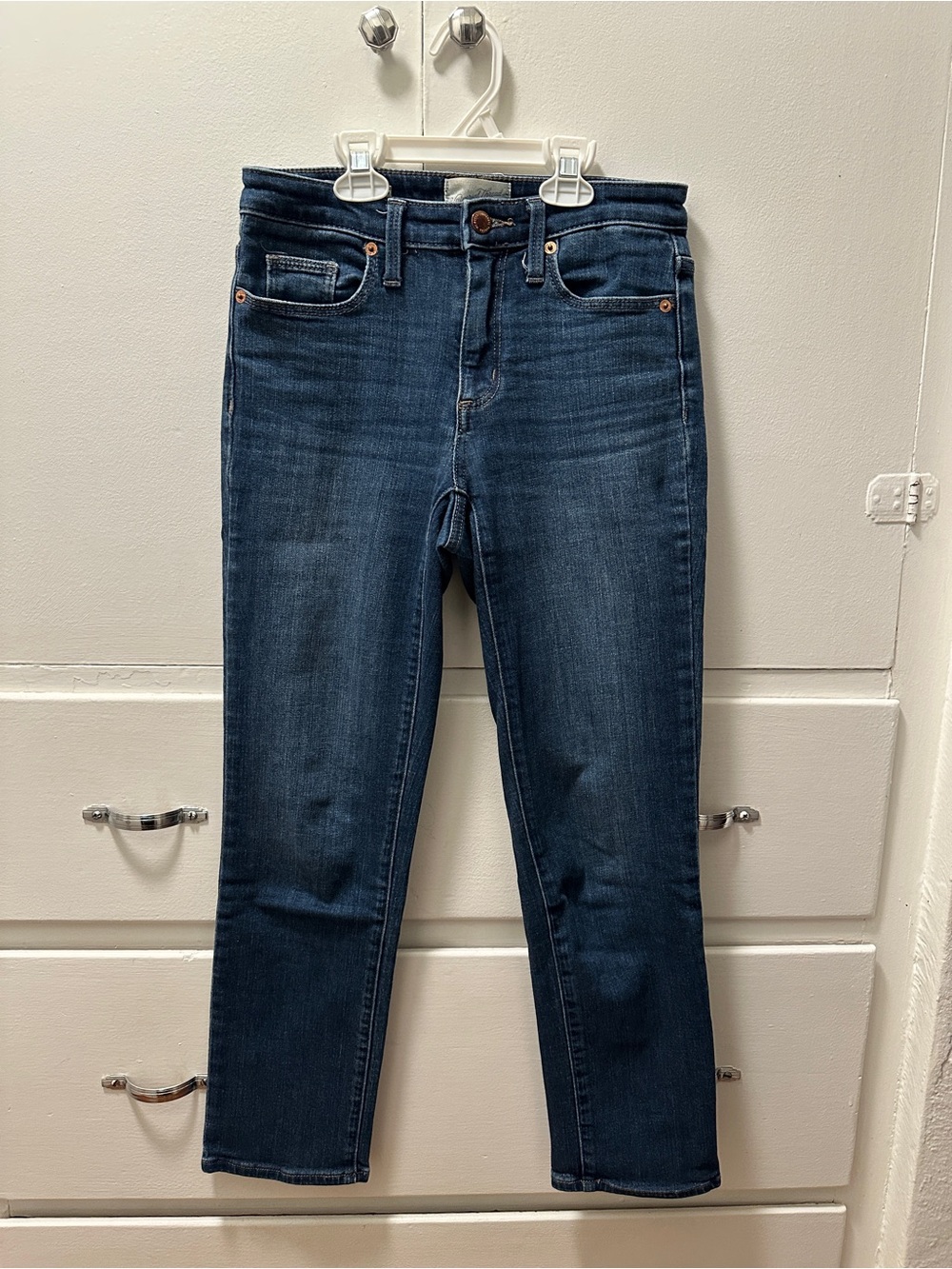 Universal Thread high rise slim straight cropped ankle blue jeans 00 / 24 reg
